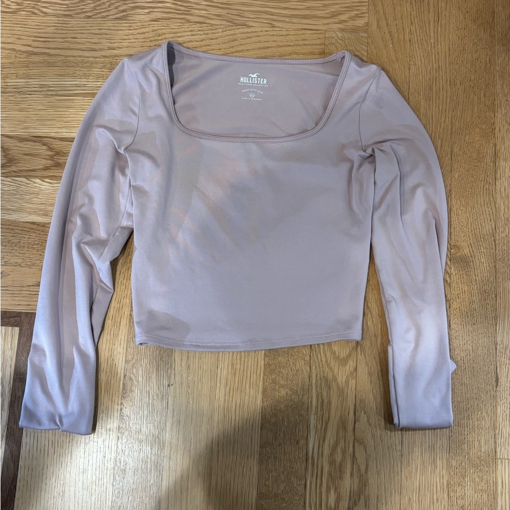 Hollister Women's Dusty Pink Long Sleeve Top - XS